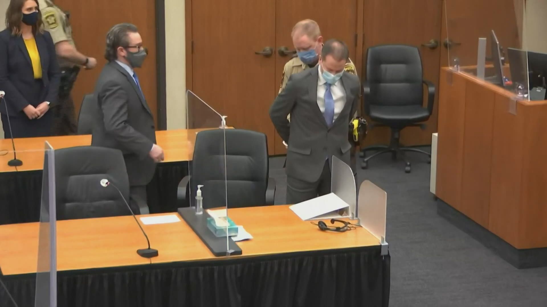 chauvin in handcuffs